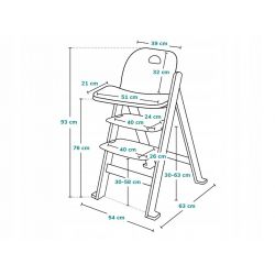 Lionelo Floris 3w1 Krzesełko do Karmienia do 40 kg