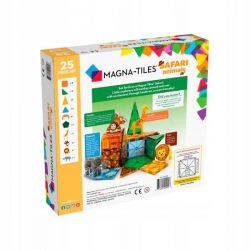 MAGNA-TILES Klocki Magnetyczne Safari Animals 25 elementy Konstrukcyjne