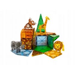 MAGNA-TILES Klocki Magnetyczne Safari Animals 25 elementy Konstrukcyjne