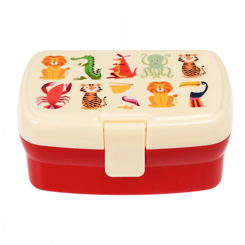 Rex London Lunchbox z Tacką Zwierzęta Śniadaniówka Snackbox Pudełko