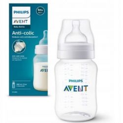 Avent Butelka ANTYKOLKOWA 260ml + Smoczek 1m+ Wolny Przepływ