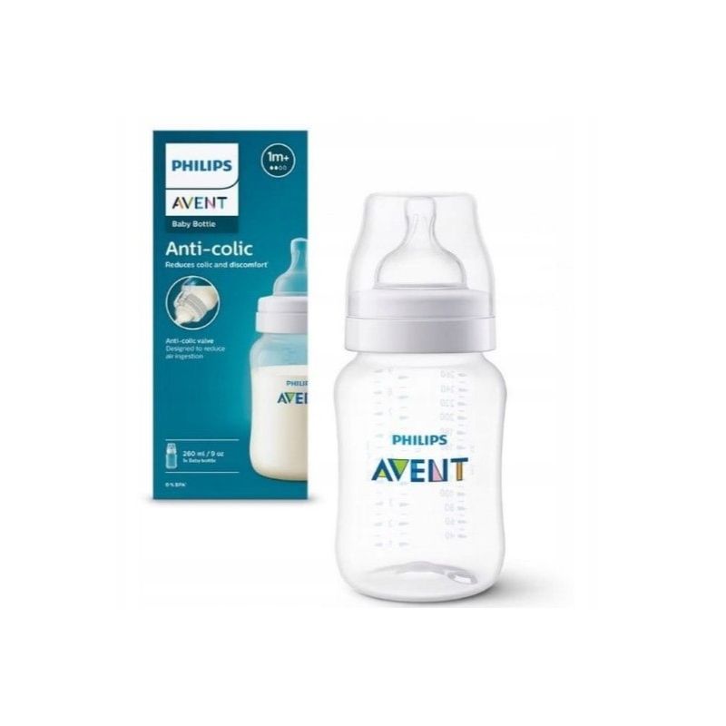 Avent Butelka ANTYKOLKOWA 260ml + Smoczek 1m+ Wolny Przepływ