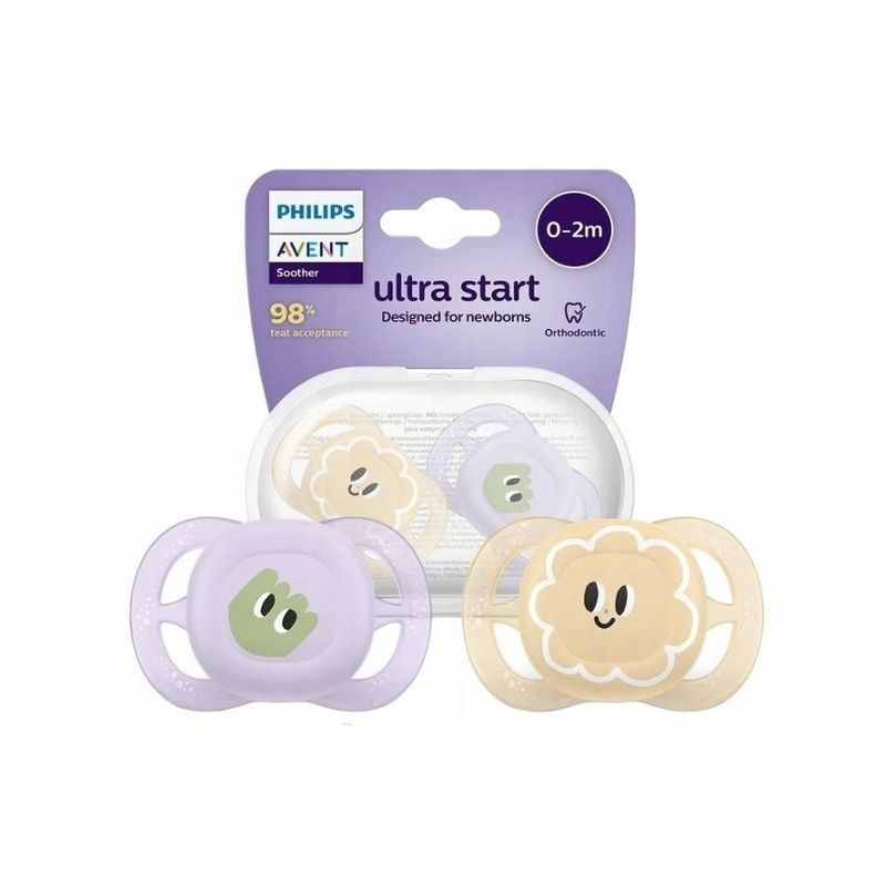 Avent SMOCZEK USPOKAJAJĄCY Ultra Start Day 0-2 m Silikonowy bez BPA 2 szt