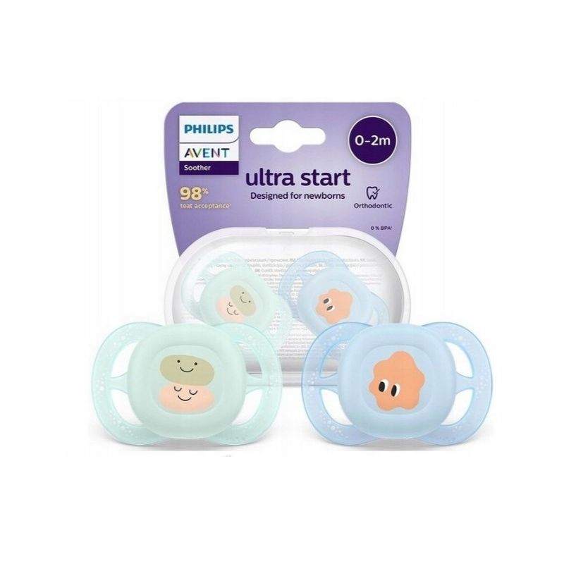 Avent SMOCZEK USPOKAJAJĄCY Ultra Start Day 0-2 m Silikonowy bez BPA 2 szt