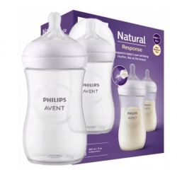 Avent ZESTAW 2x Butelka ANTYKOLKOWA Natural Response 260 ml...