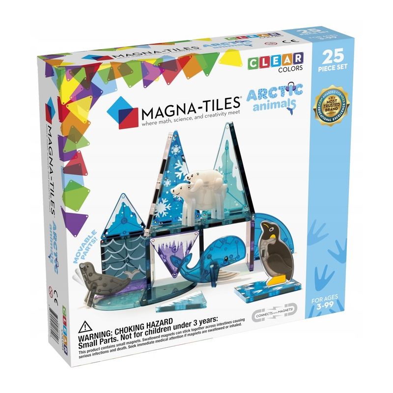 MAGNA-TILES Klocki Magnetyczne Arctic Animals Zwierzęta 25 el Konstrukcyjne