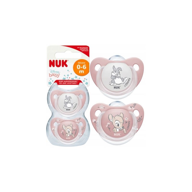 Nuk Smoczek uspokajający Disney Bambi 0-6m 2szt