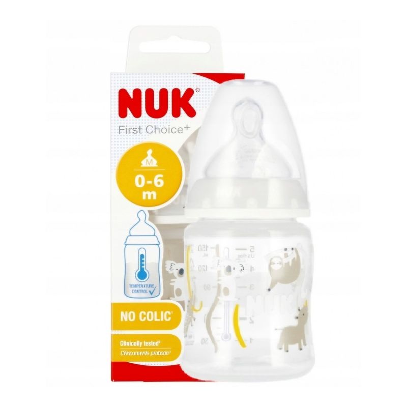 Nuk BUTELKA z WSKAŹNIKIEM TEMPERATURY 150ml First Choice + Smoczek 0-6m